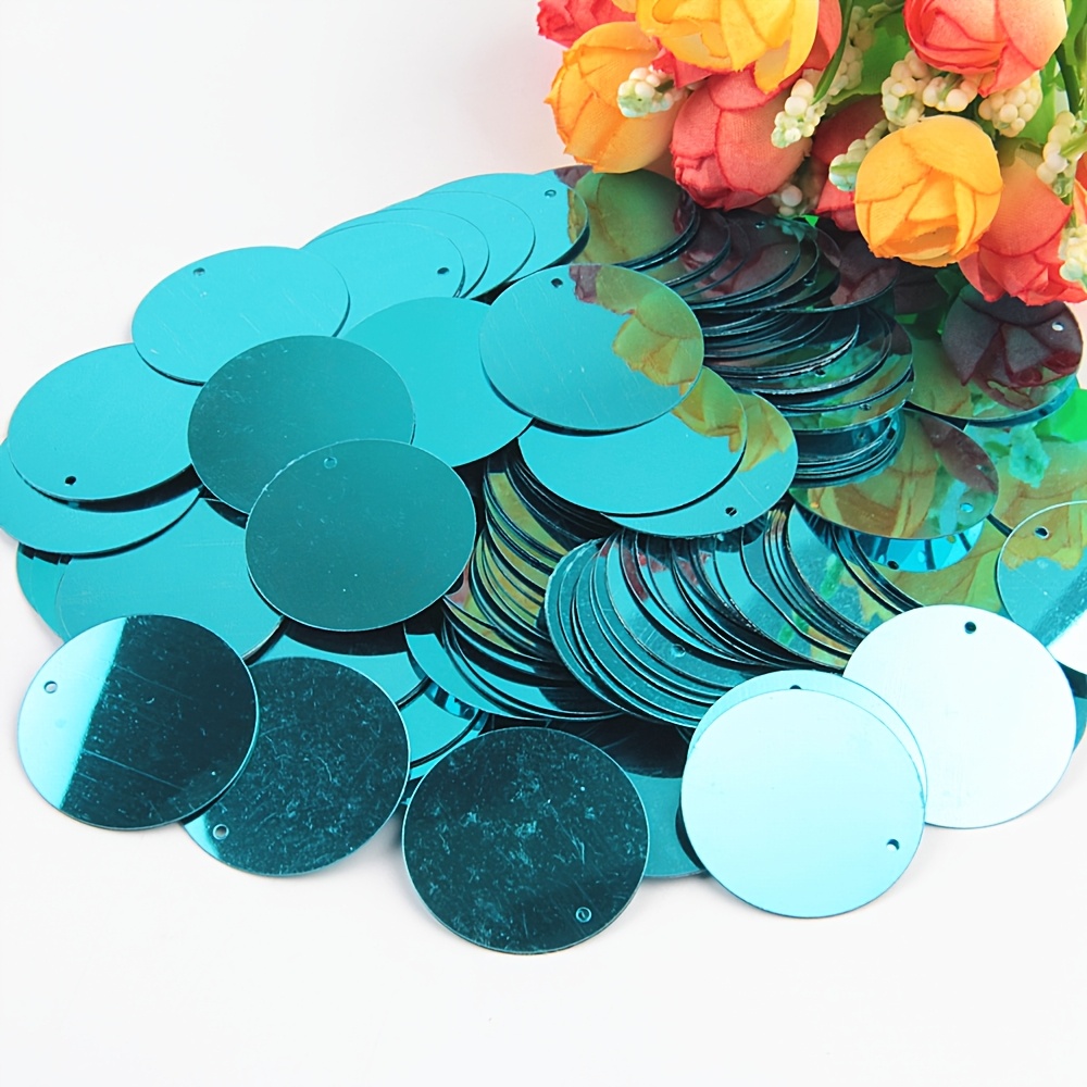 Large Sequins Side Drilling PVC Round Loose Sequin Craft